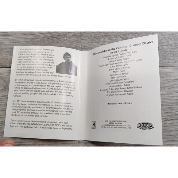 Omar Blondahl – Canadian Country Classics Songs From The Rock On 2 Cassette Tape - Picture 12 of 12